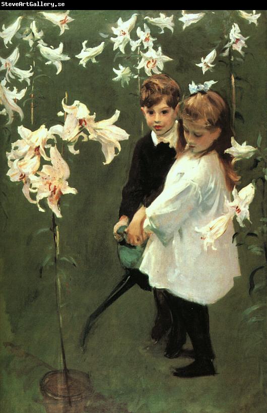 John Singer Sargent Garden Study of the Vickers Children